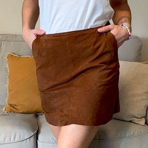 Brown Suede Skirt